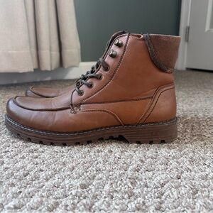 Robert David Brown Faux Leather Boots - Size 10